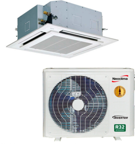 Кондиционер тепловой-насос Neoclima R32 NTSI36EH1_NUI36EH3_NTP-24-60AHe Кассетный
