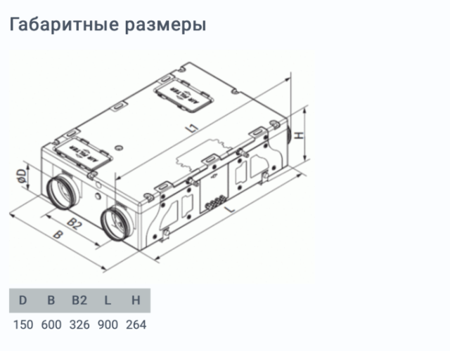 Приточно-вытяжная установка Вентс ВУЕ 180 П5Б ЕС Украина