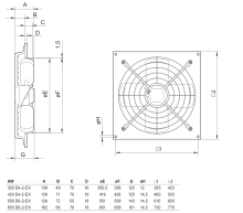 Взрывозащищенный осевой настенный вентилятор Systemair AW 420 D4-2-EX Швеция - Фото 6